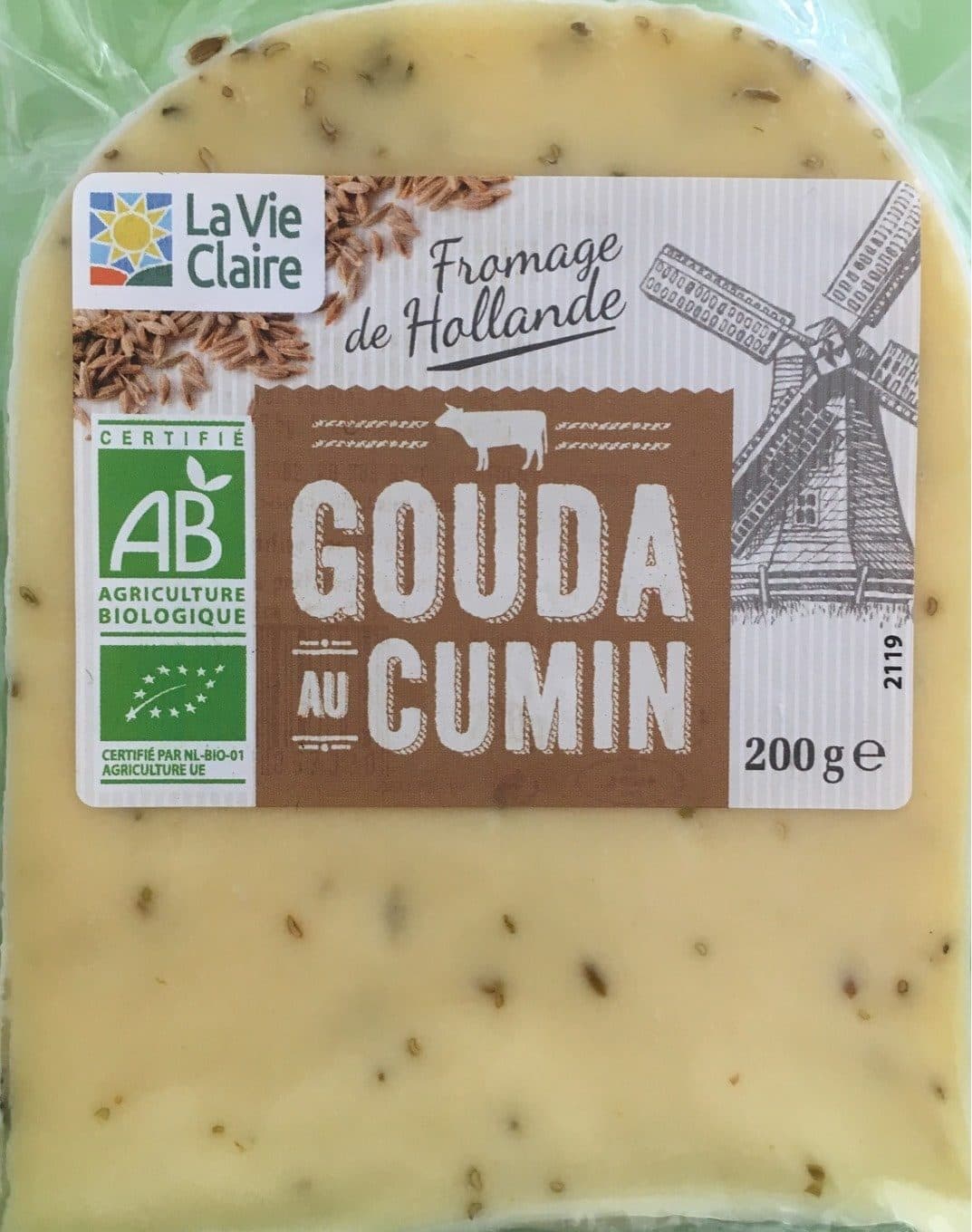 La Vie Claire Gouda au cumin packshot