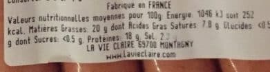 La Vie Claire Saucisse de francfort packshot