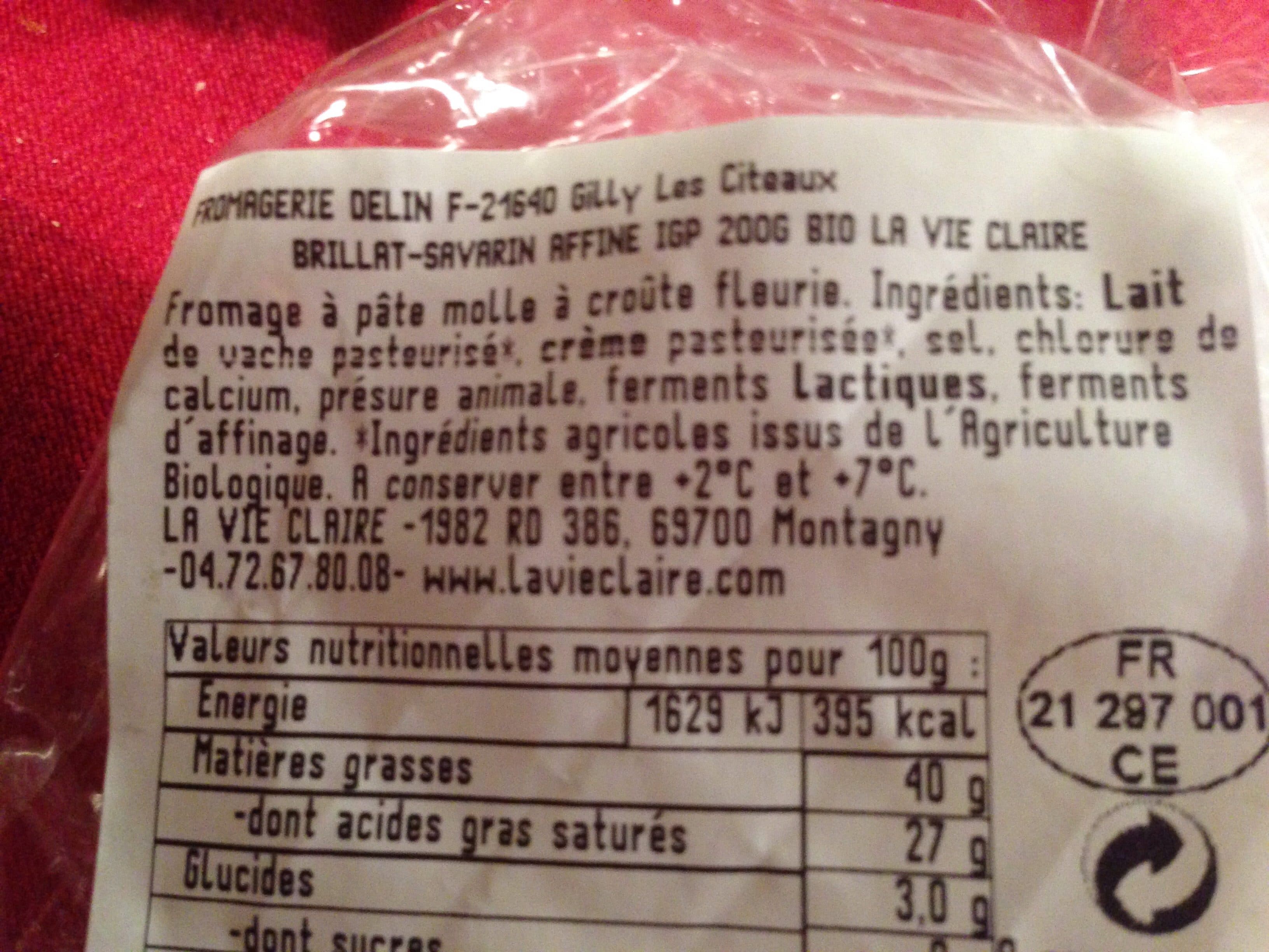 La Vie claire Brillat Savarin Affiné packshot