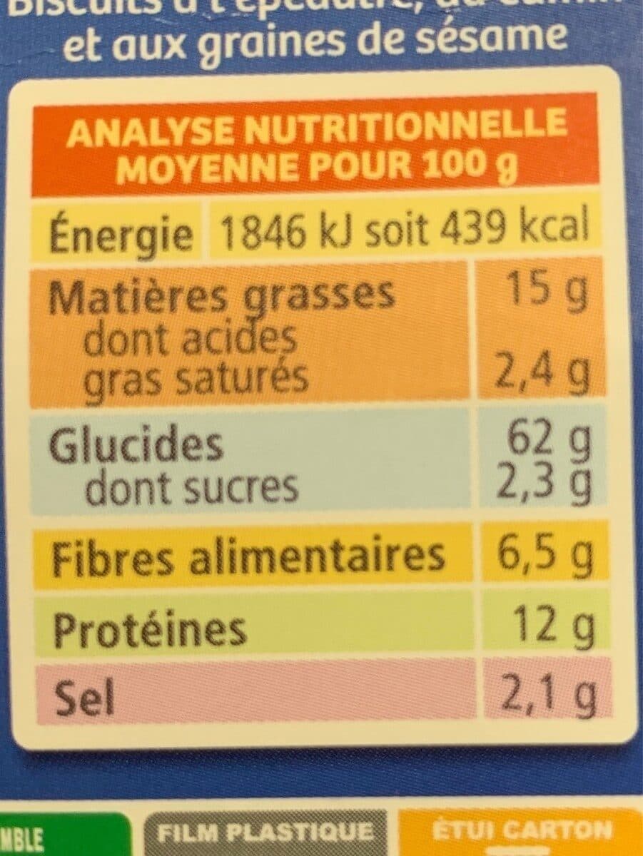 La Vie Claire Bâtonnets Épeautre cumin noir et sésame packshot