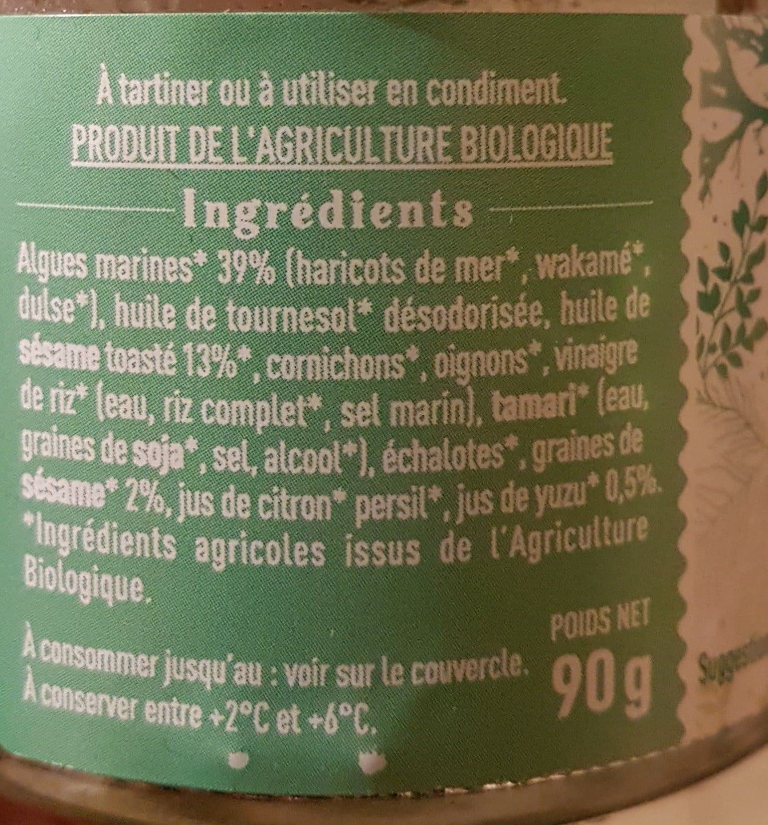 La Vie Claire Tartare d algues au sésame et yuzu packshot