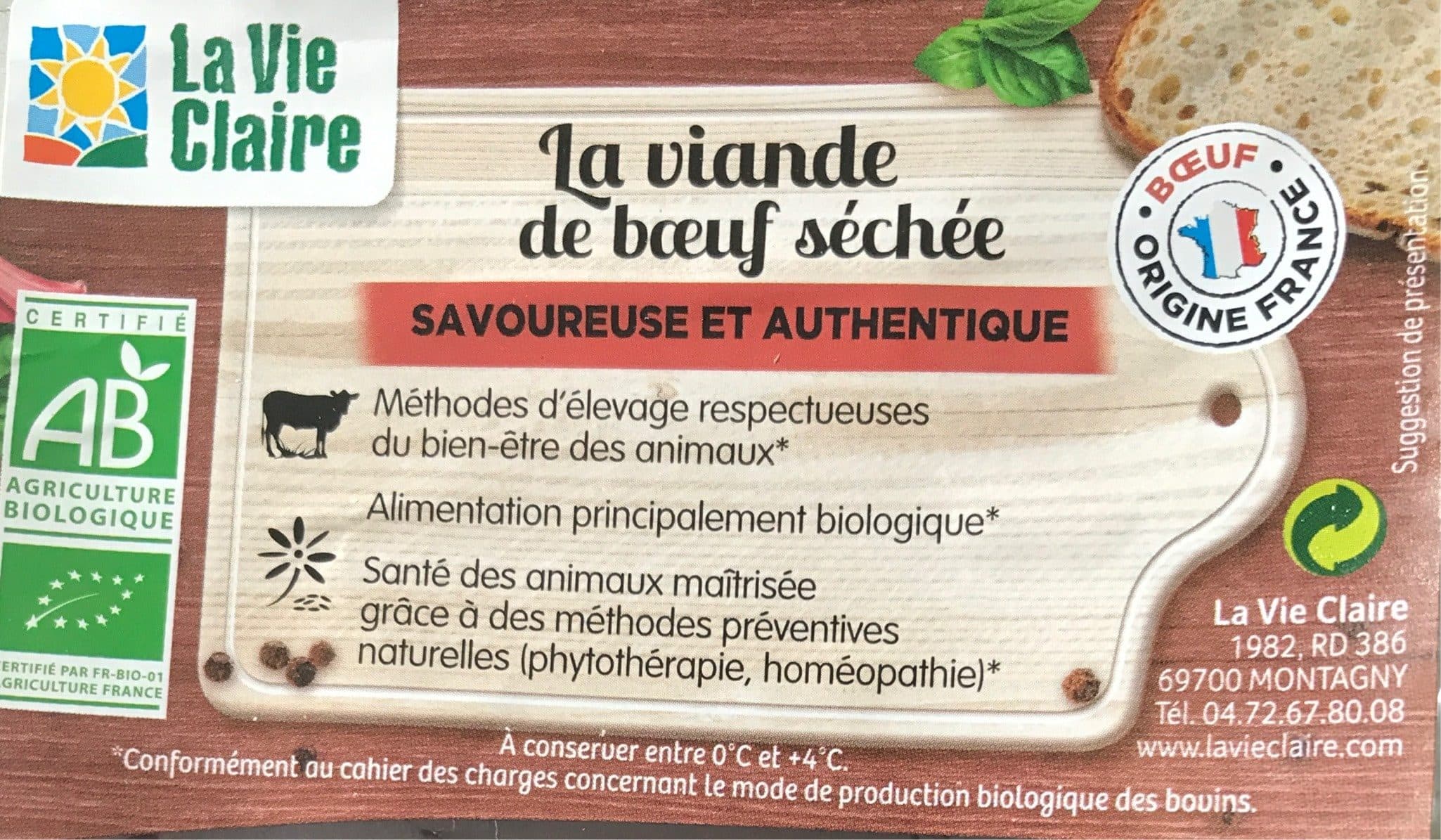 La Vie Claire Viande de boeuf seché packshot
