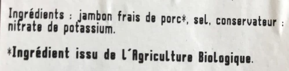 La Vie Claire Le jambon de Bayonne packshot