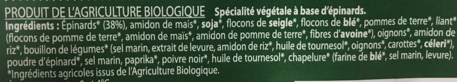 La Vie Claire 2 burgers aux épinards packshot
