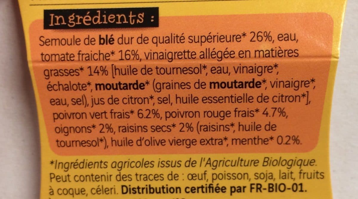 La Vie Claire Taboulé aux légumes packshot