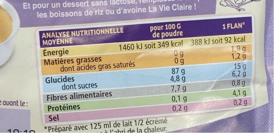 La Vie Claire Preparation pour flan vanille packshot