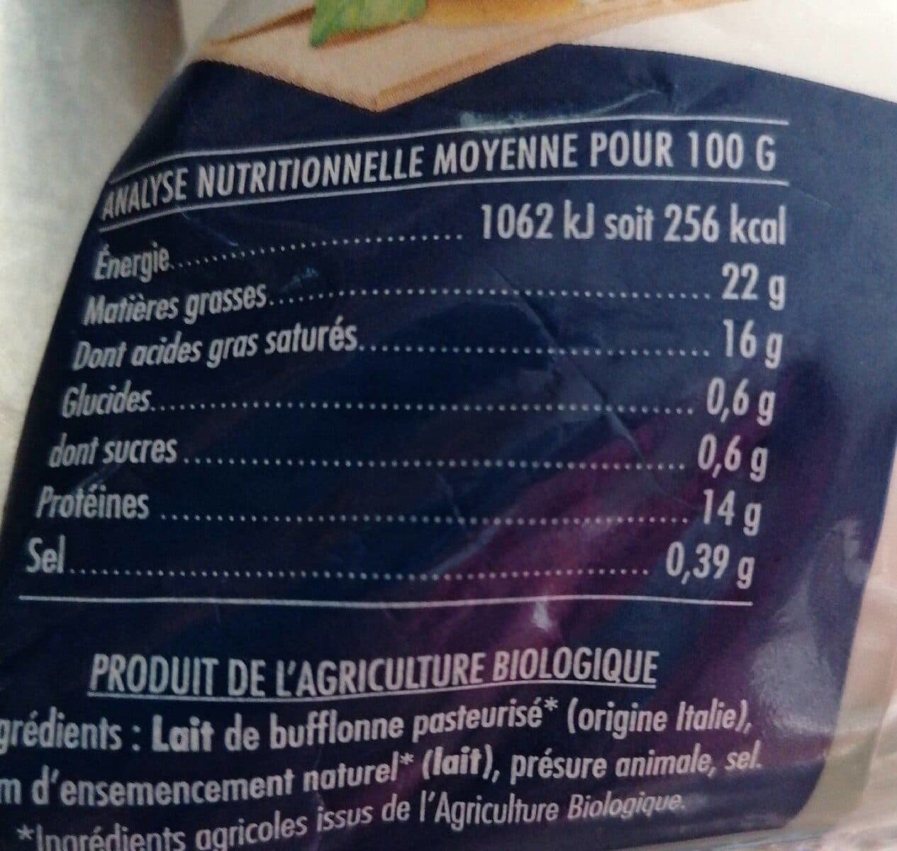 La Vie Claire Mozarella di buffala packshot