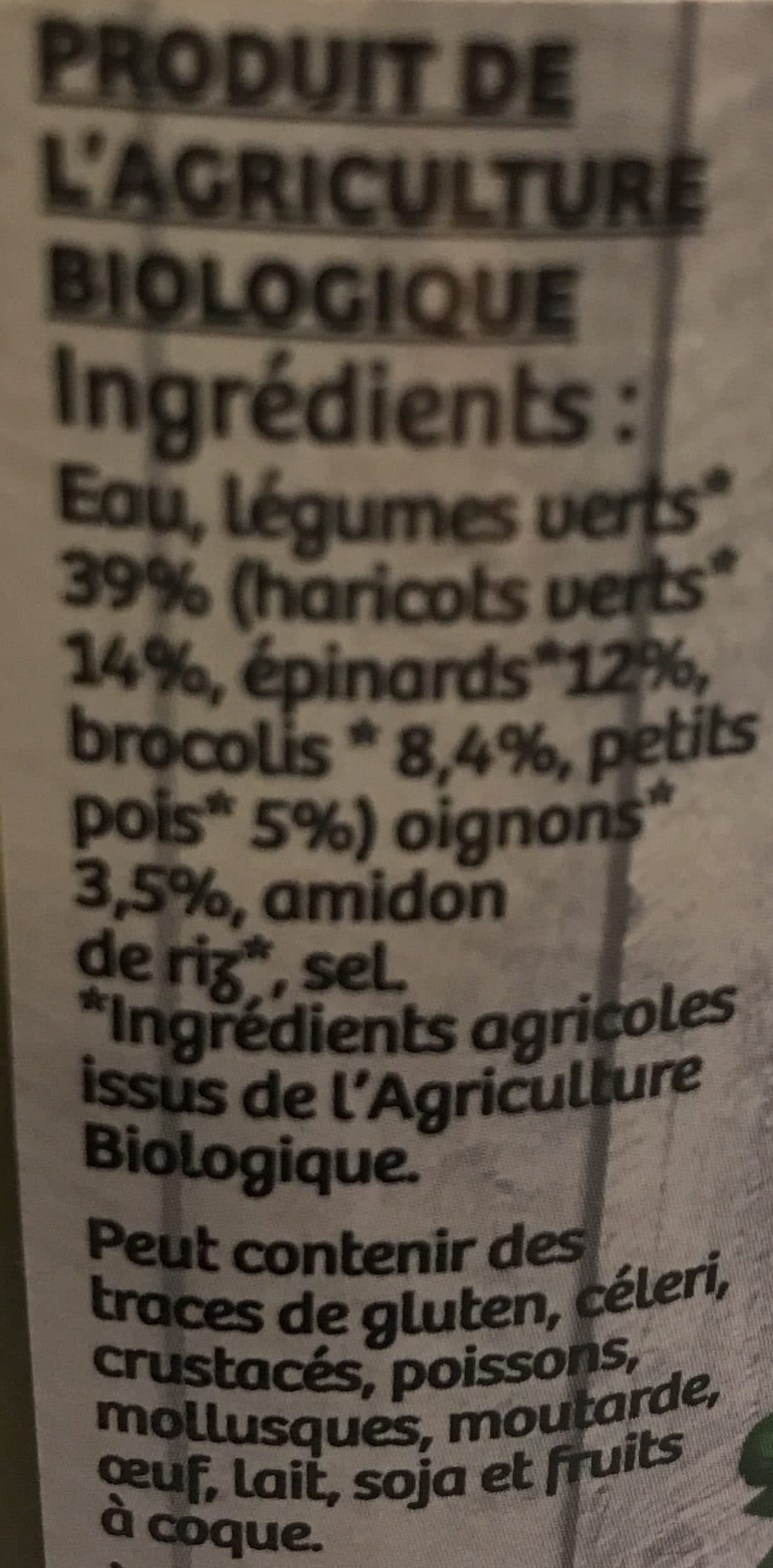 La Vie Claire Soupe Aux Légumes Verts 73cl Agriculture Biologique - packshot