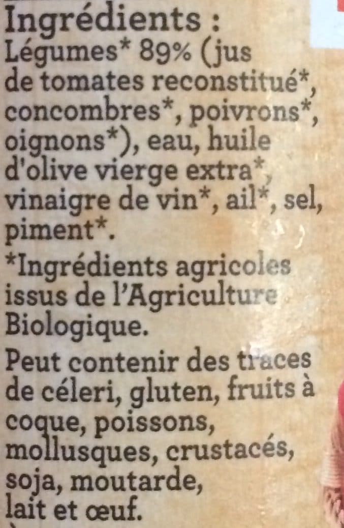 La Vie Claire Gaspacho packshot