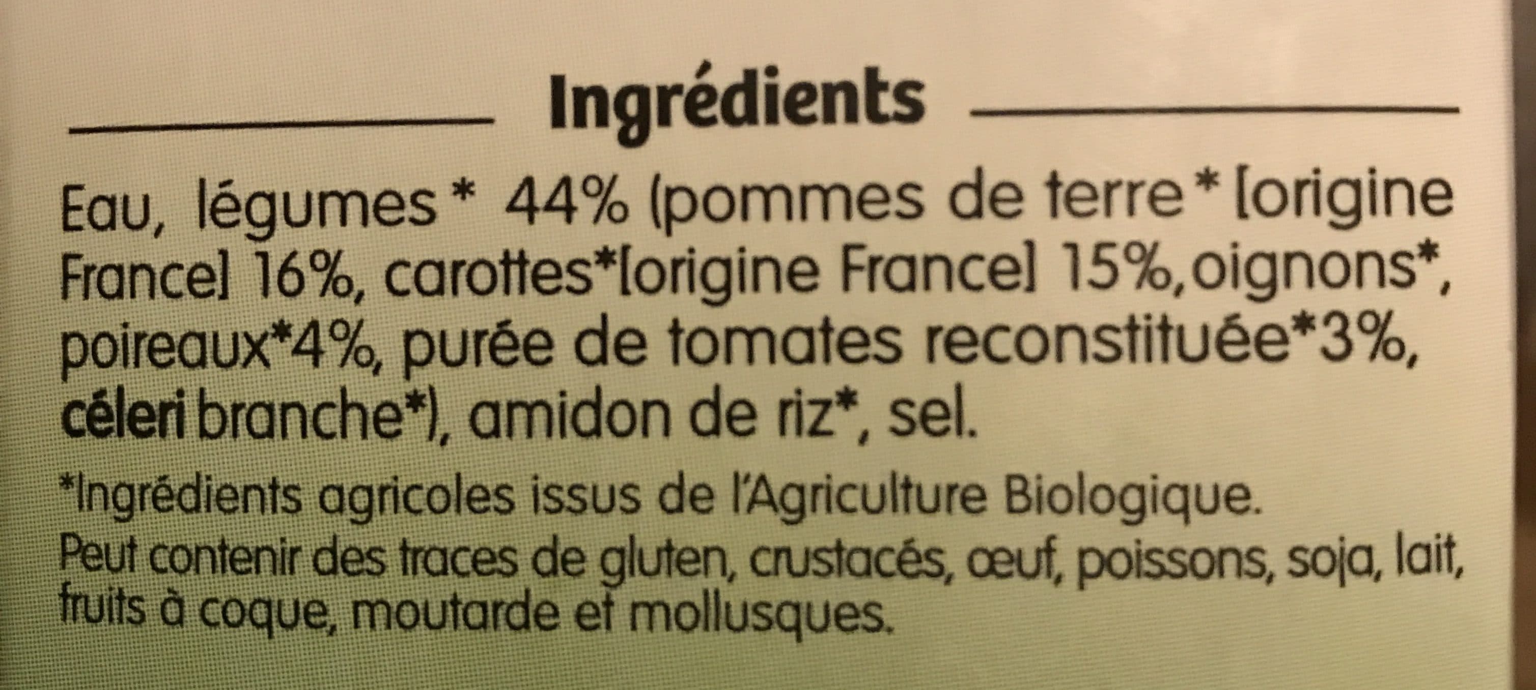 La Vie Claire Soupe aux Légumes Variés packshot