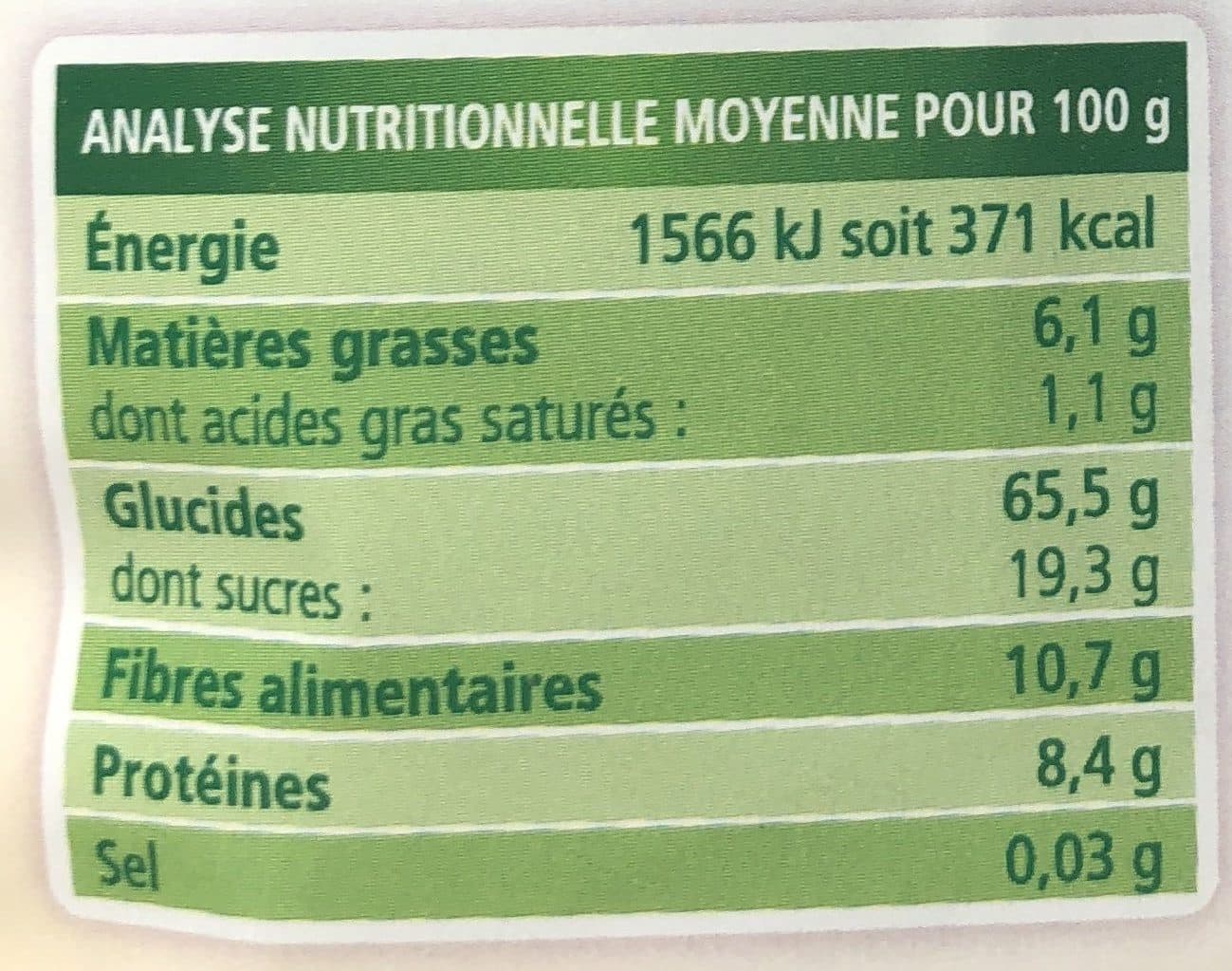 La Vie Claire Muesli aux 5 céréales et aux 8 fruits packshot