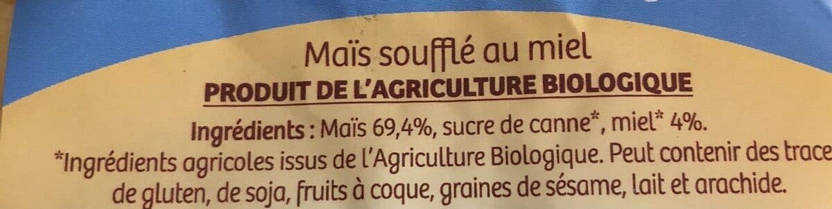La Vie Claire Cereales Soufflees Au Miel packshot