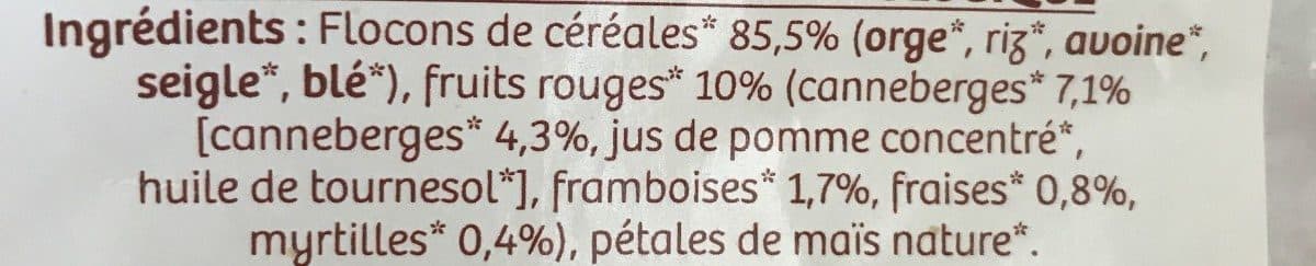 La vie claire Muesli fruits rouges packshot