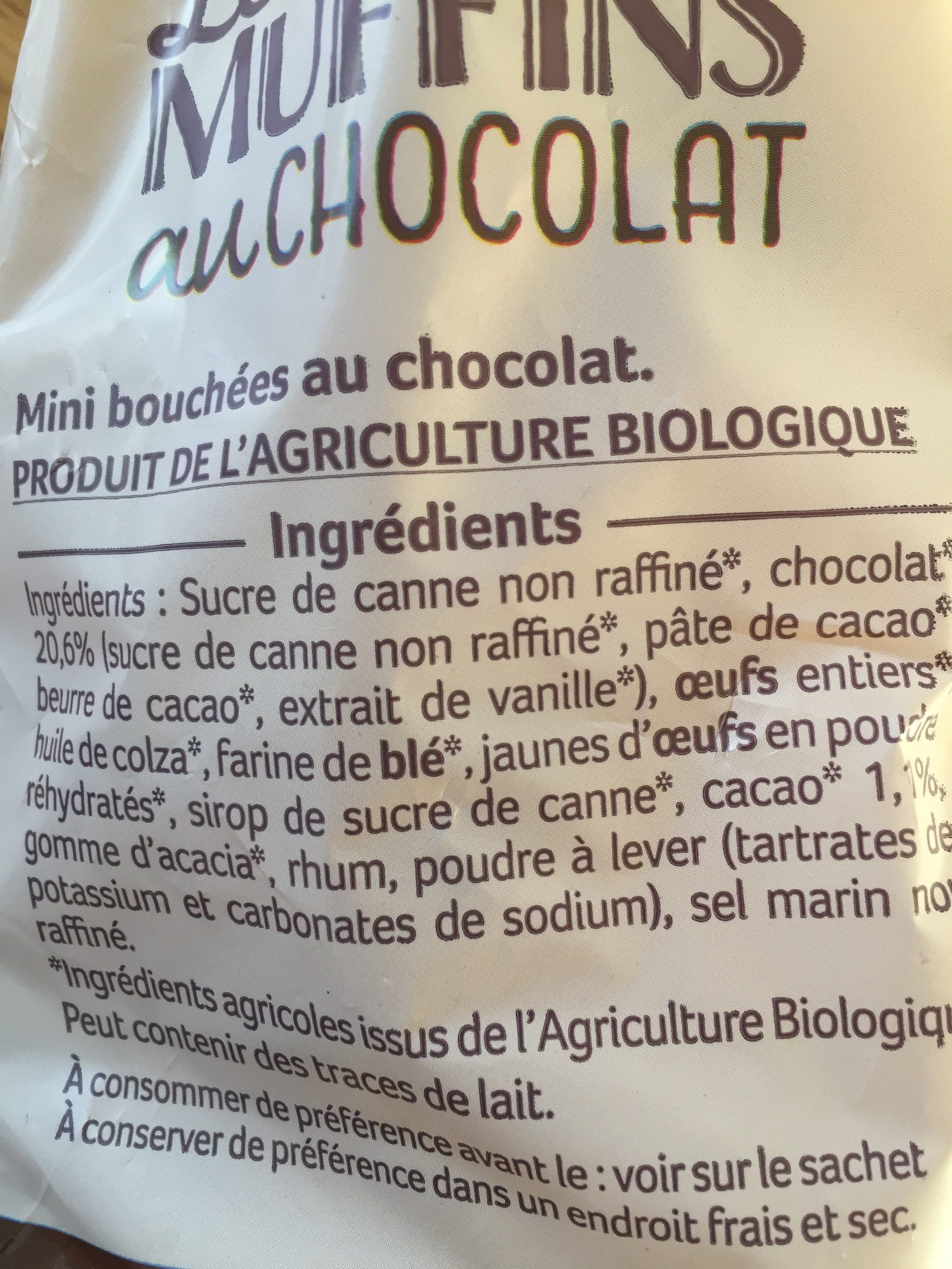La Vie Claire Les mini muffins au chocolat packshot