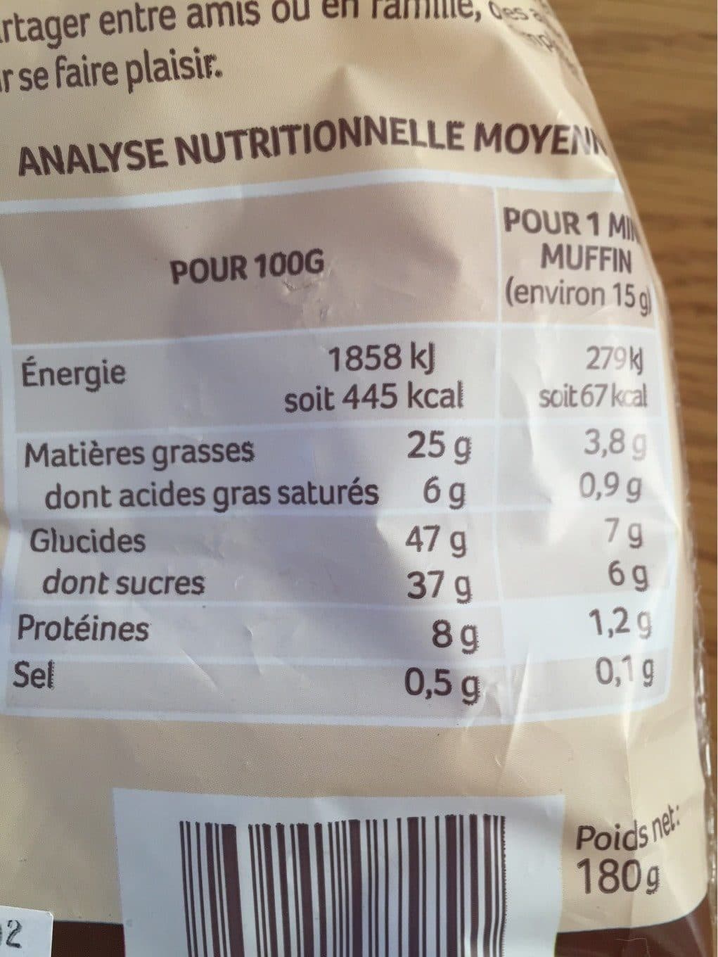 La Vie Claire Les mini muffins au chocolat packshot