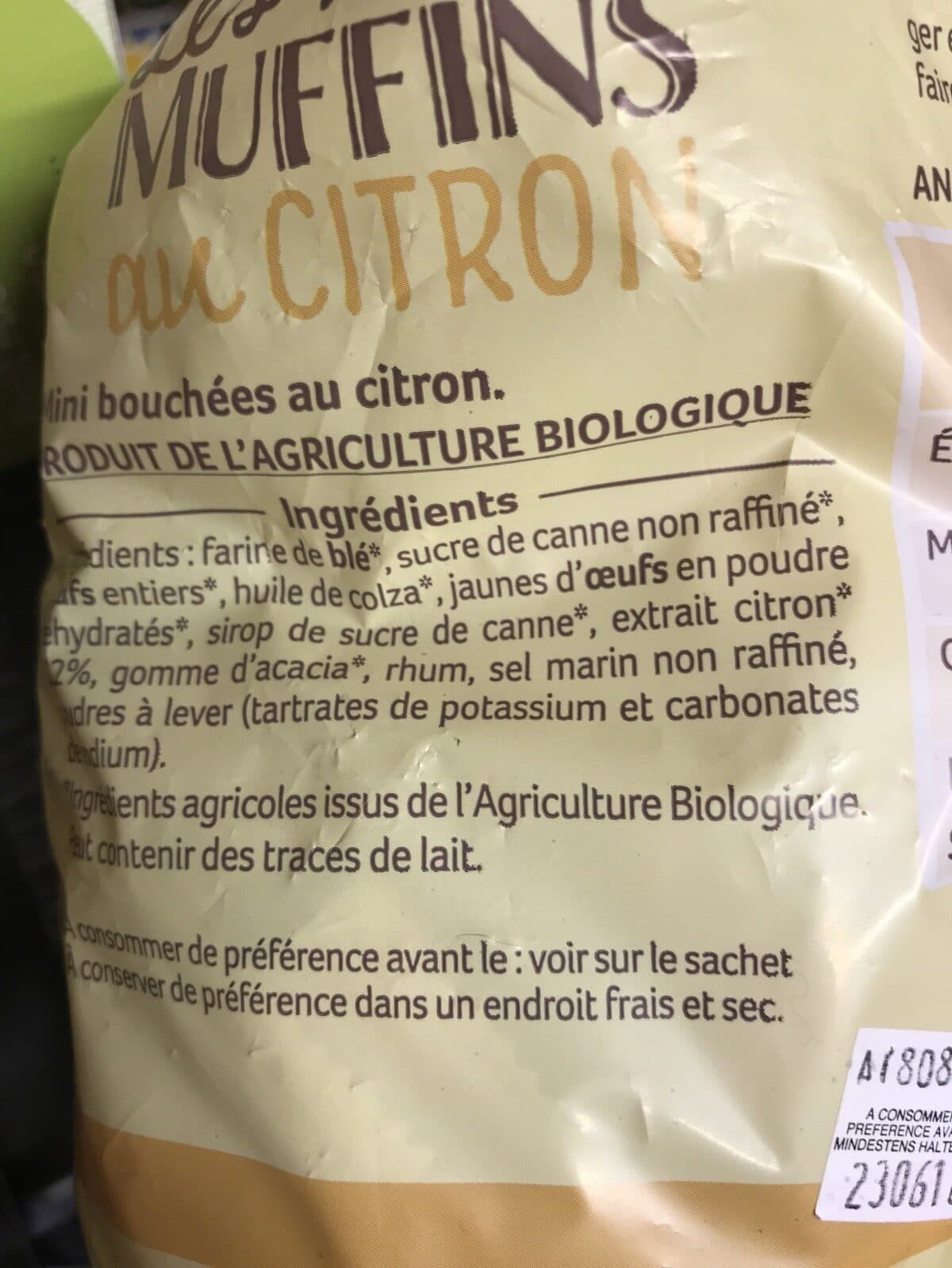 La Vie Claire Mini muffins citron packshot