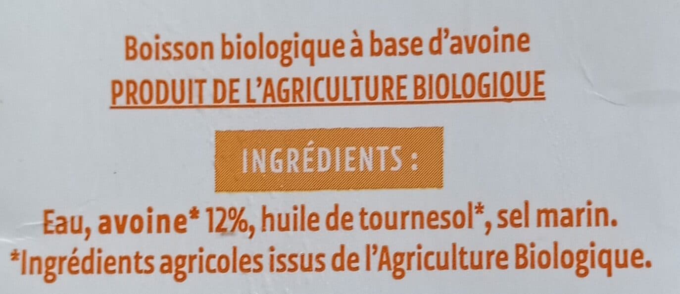 La Vie Claire Boisson à l'avoine nature packshot