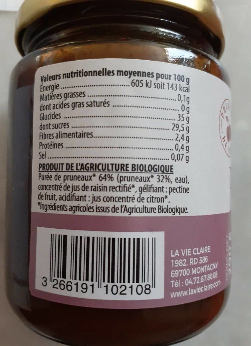La Vie Claire Purée de pruneaux packshot