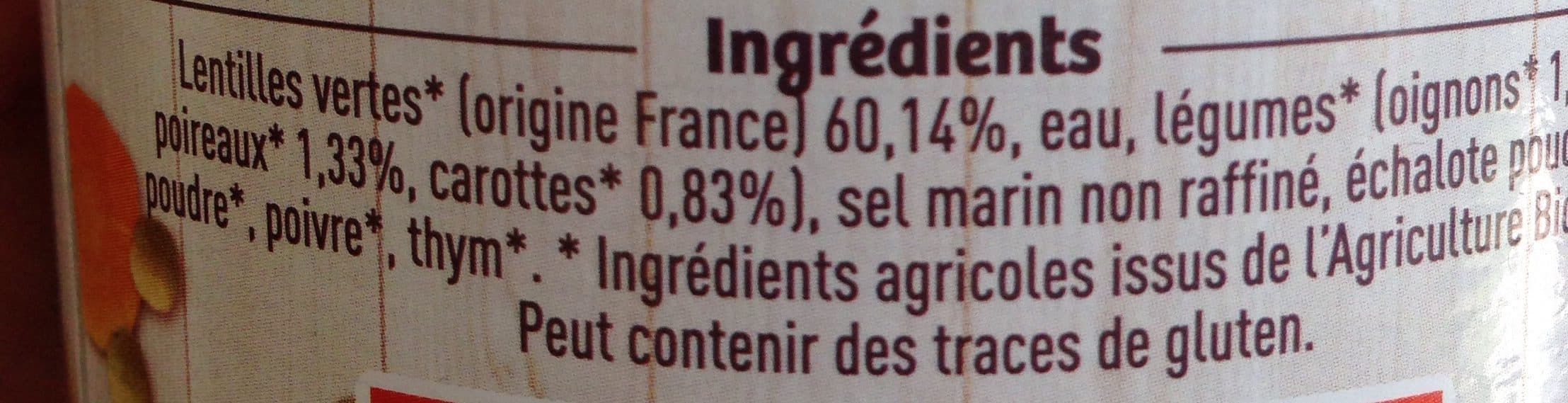 La Vie Claire Lentilles vertes aux petits légumes packshot