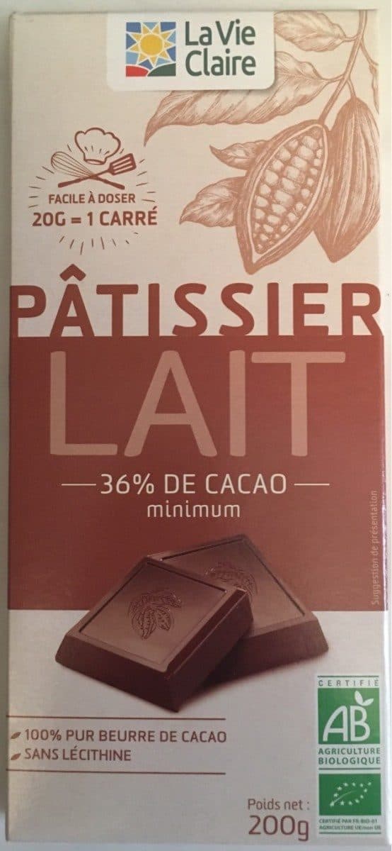 La Vie Claire Patissier Lait packshot