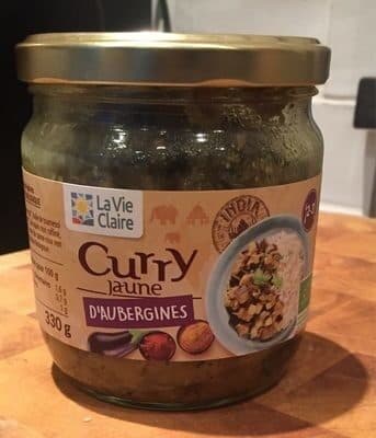 La Vie Claire Curry jaune d’aubergines packshot