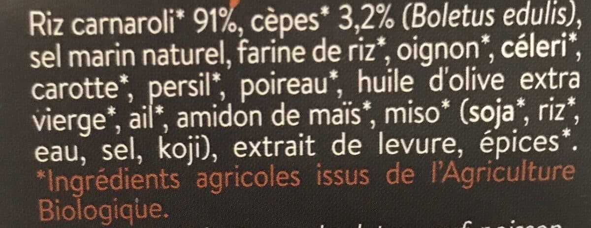 La Vie Claire Risotto aux cepes packshot
