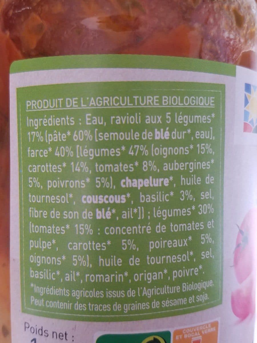 La Vie Claire Ravioli aux légumes packshot