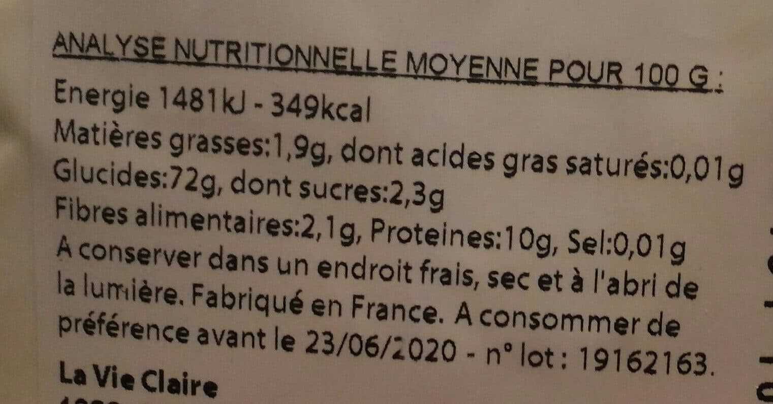 La Vie Claire Farine De Blé Type 65 packshot