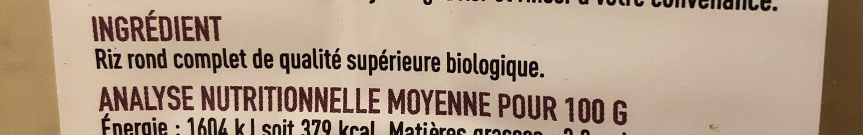 La Vie Claire Riz rond complet packshot