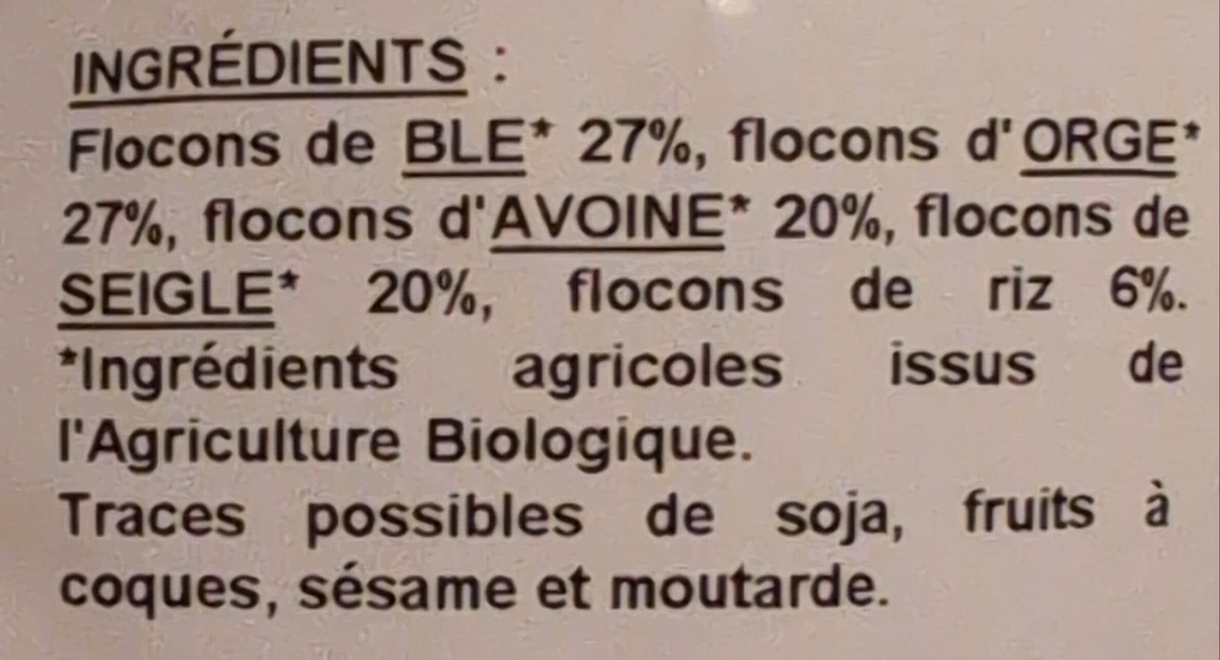 La Vie Claire Flocons précuits 5 céréales packshot