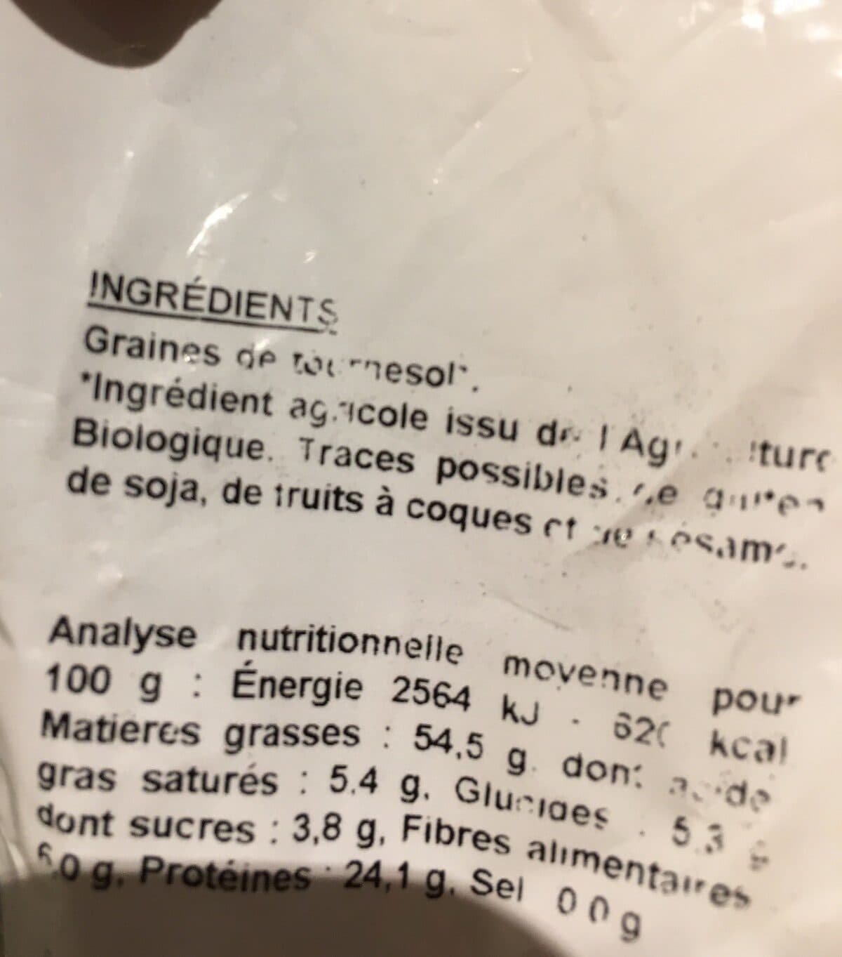 La Vie Claire Graines de tournesol packshot