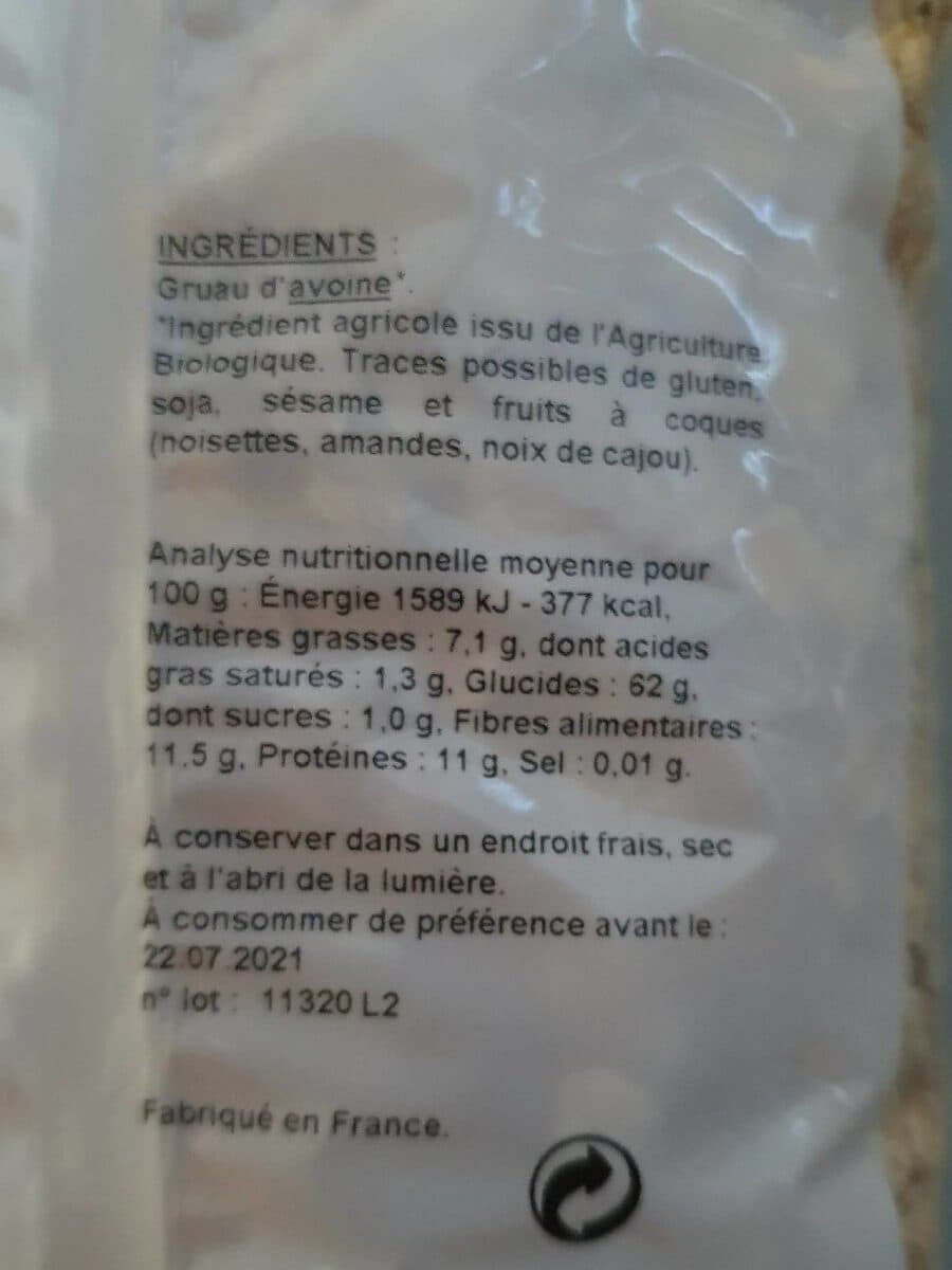 La Vie Claire Flocon précuits packshot