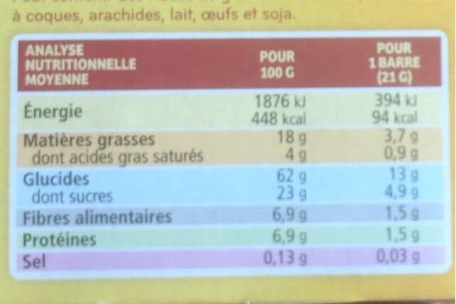 La Vie Claire Barres chocolat noisettes-raisins packshot