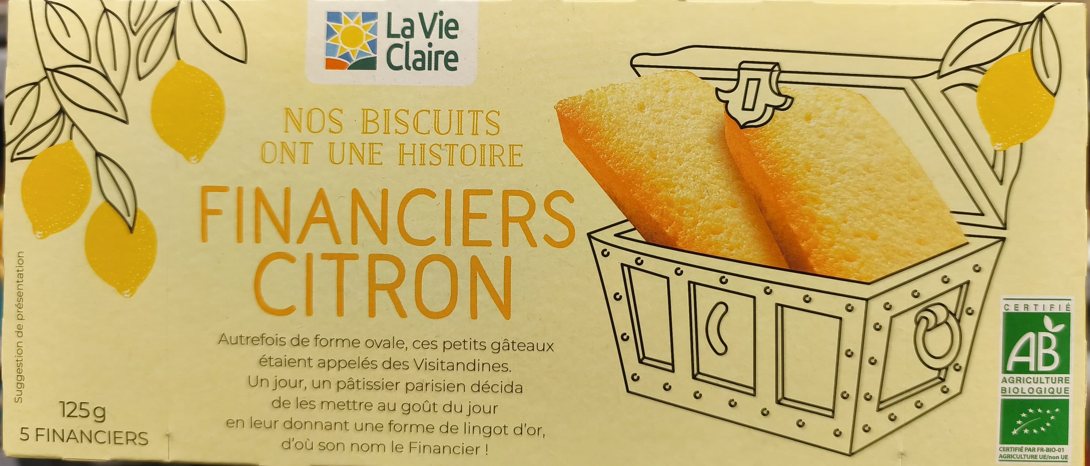 La Vie Claire Financiers Pur beurre Citron packshot
