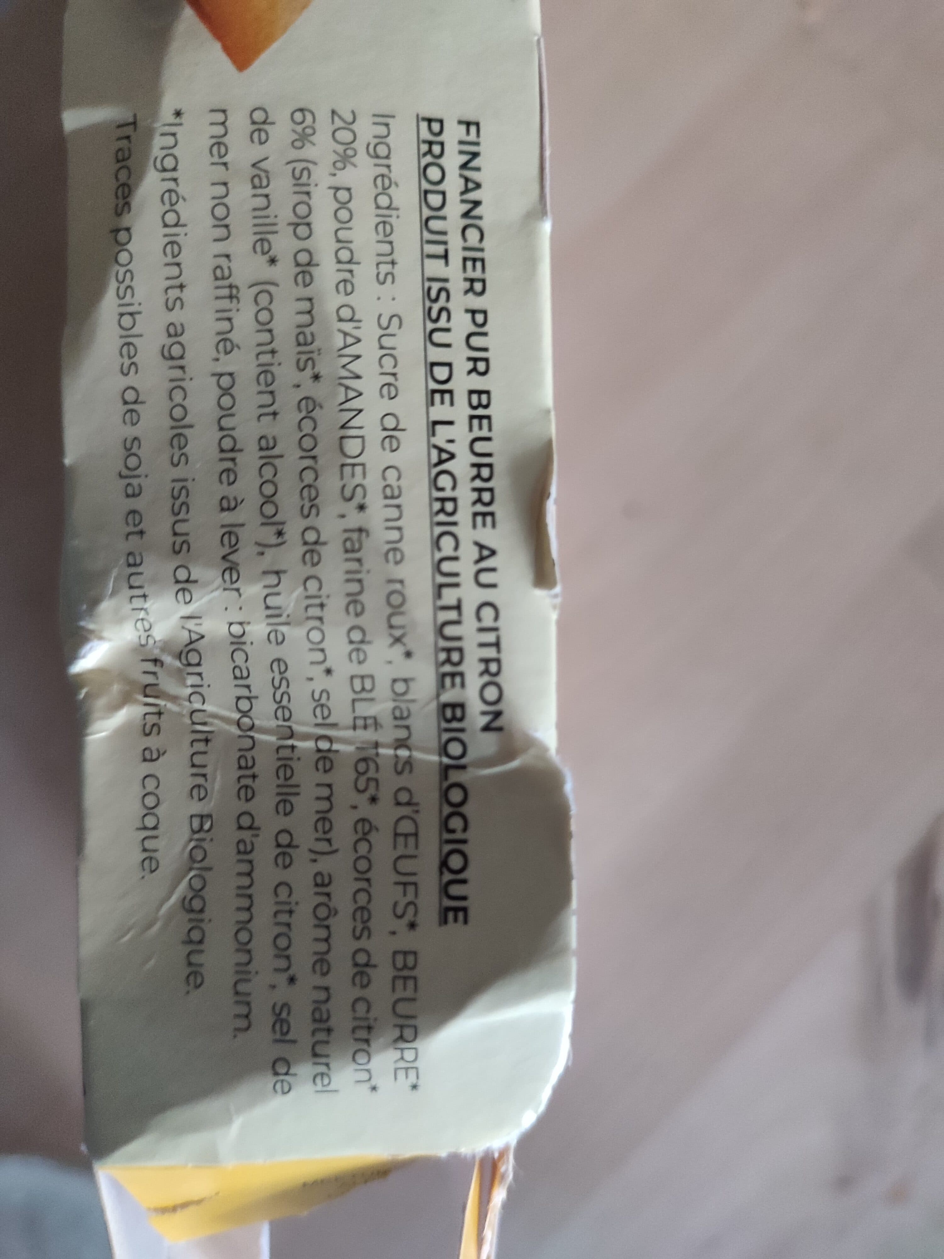 La Vie Claire Financiers Pur beurre Citron packshot