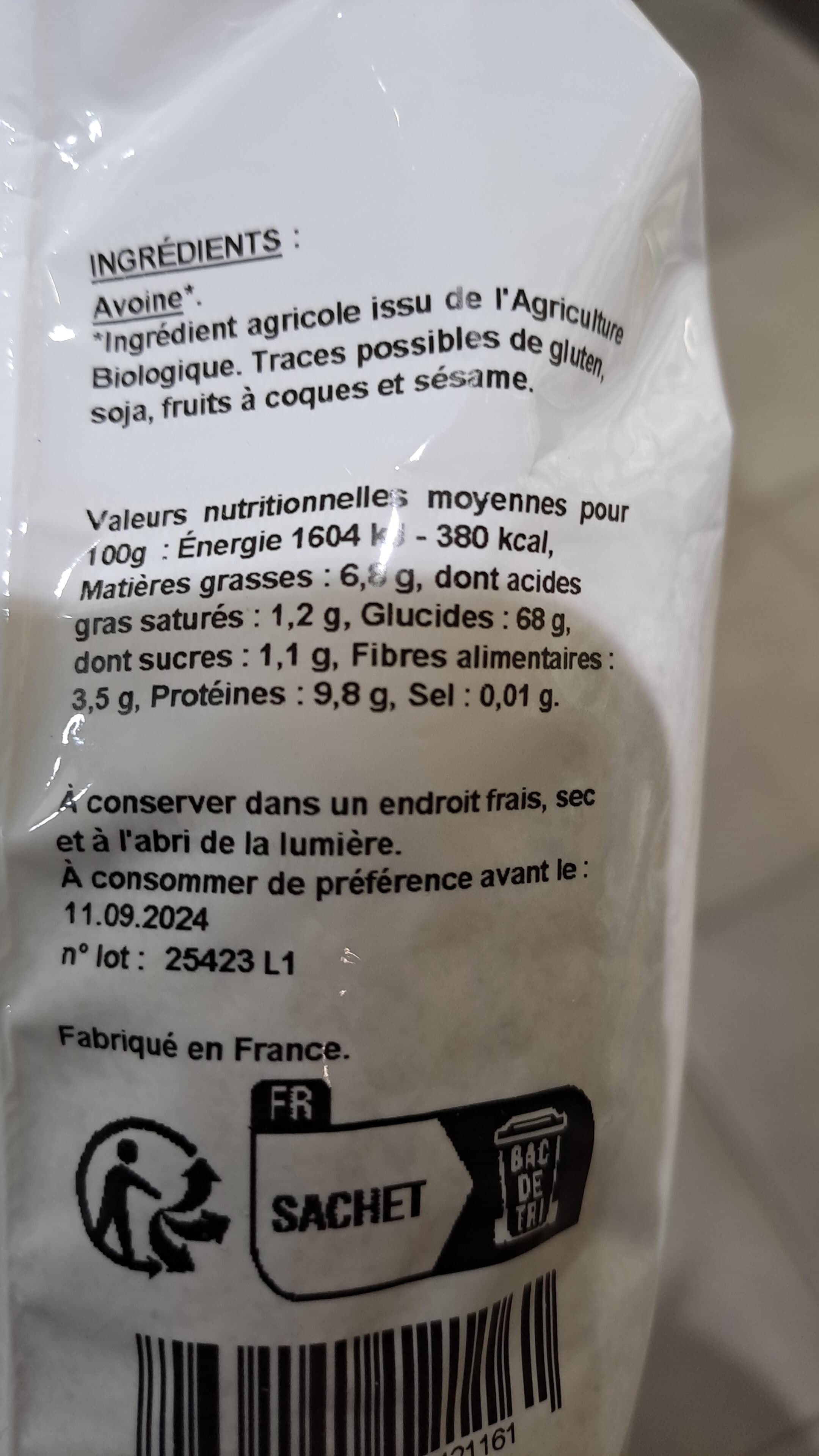 La Vie Claire Crème d'avoine packshot