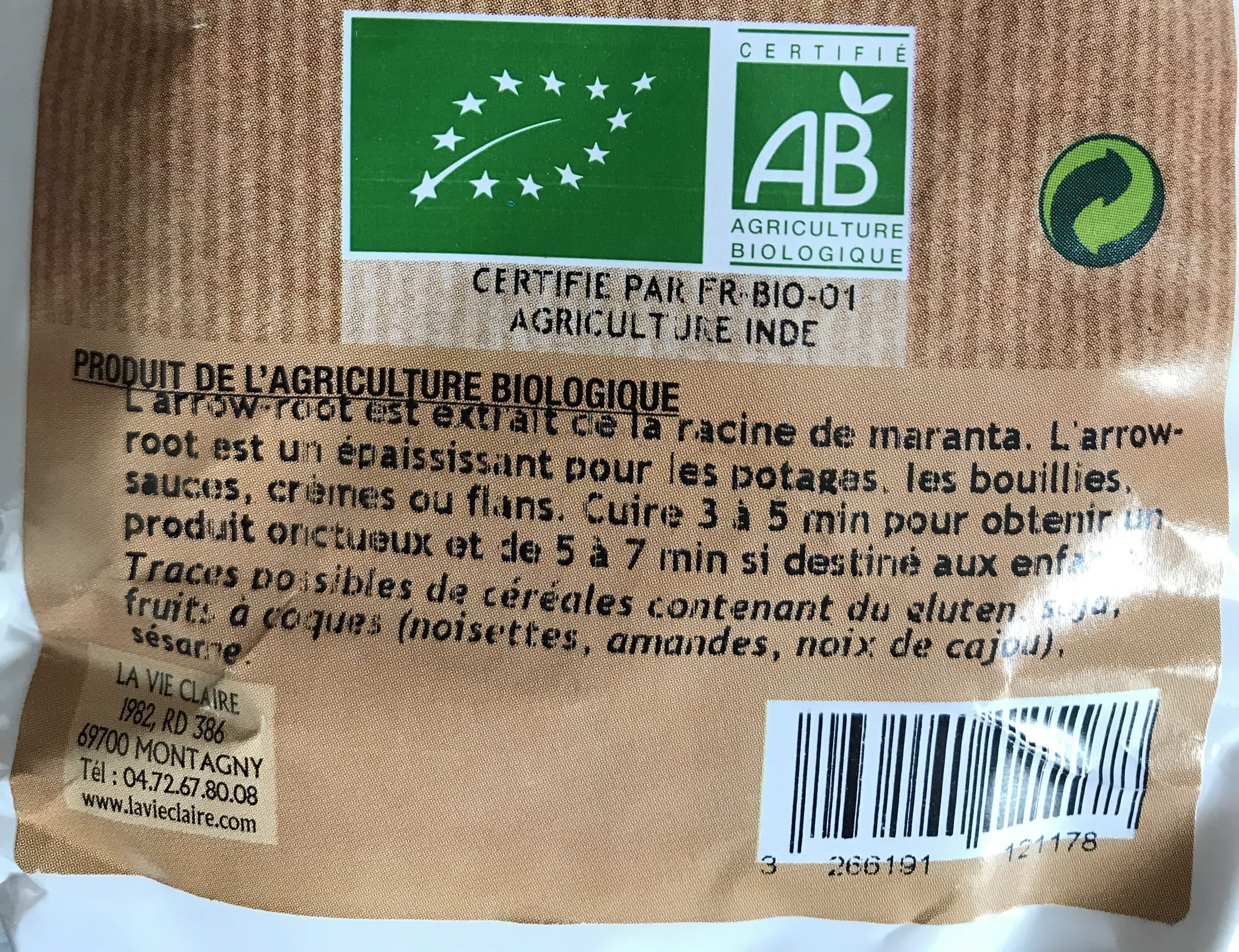 La Vie Claire Arrow-root packshot
