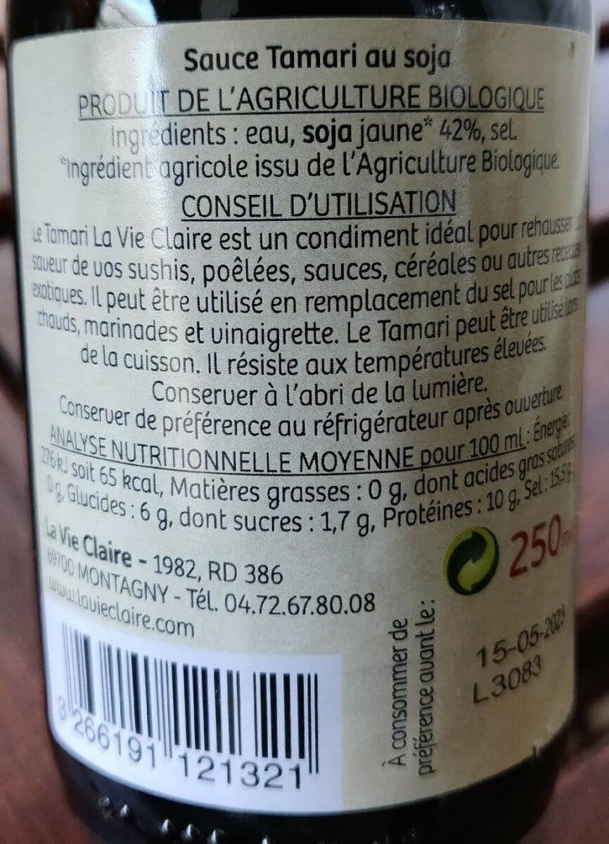La Vie Claire Sauce Tamari au soja packshot