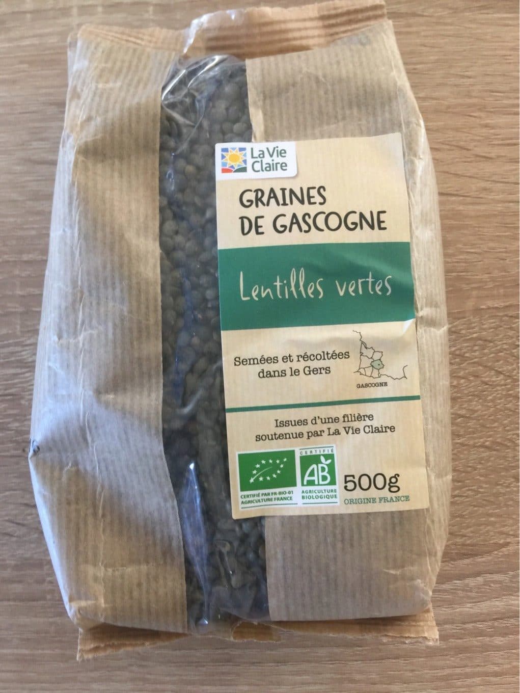 La Vie Claire Lentilles vertes packshot