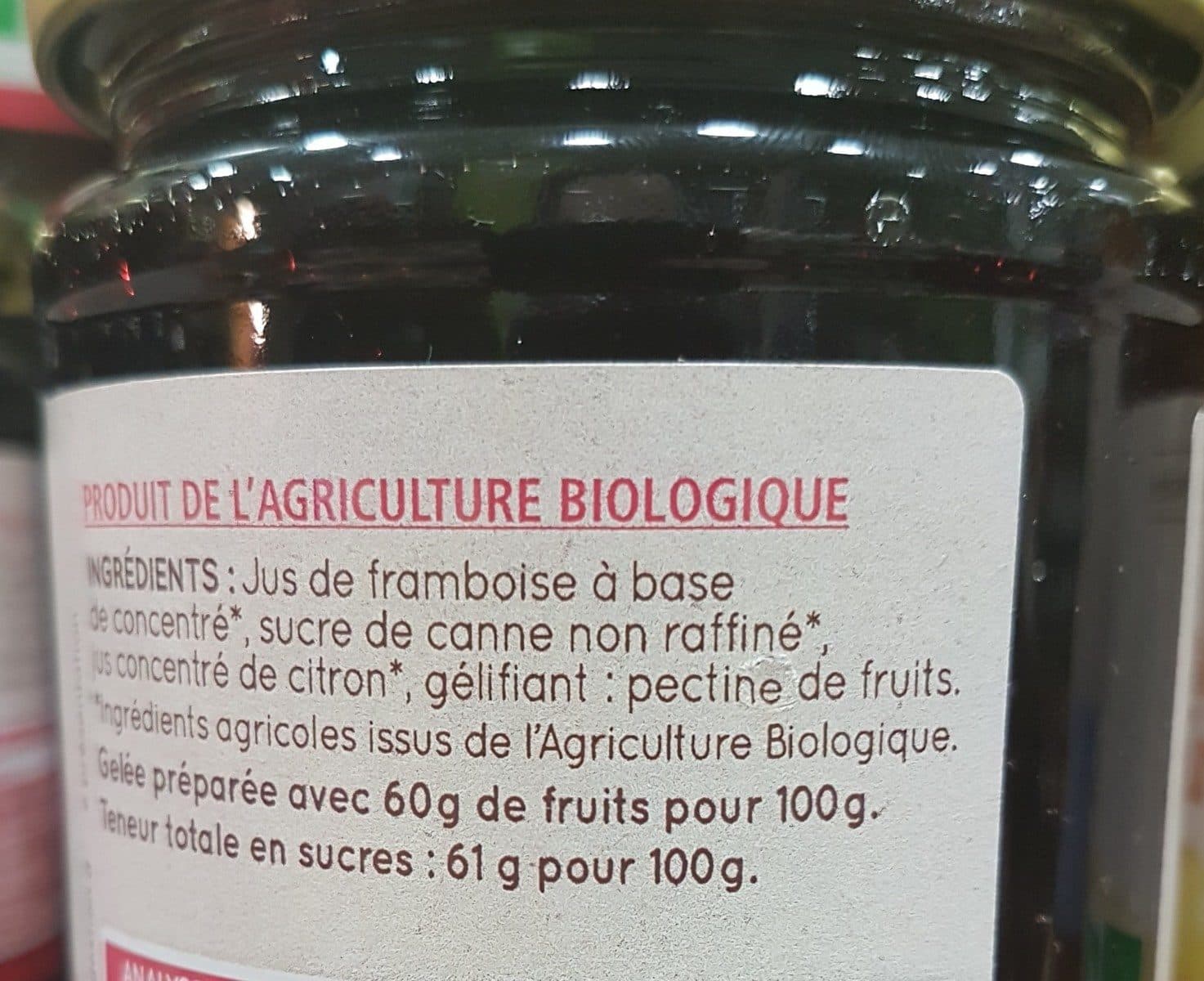 La Vie Claire Confiture extra de framboise packshot