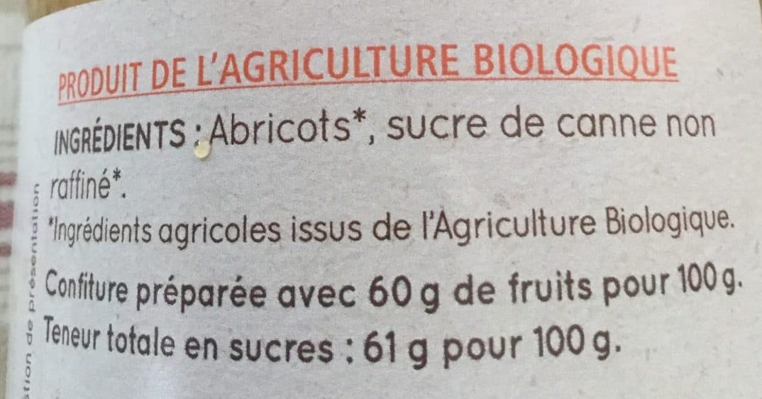 La vie claire Confiture Abricots packshot