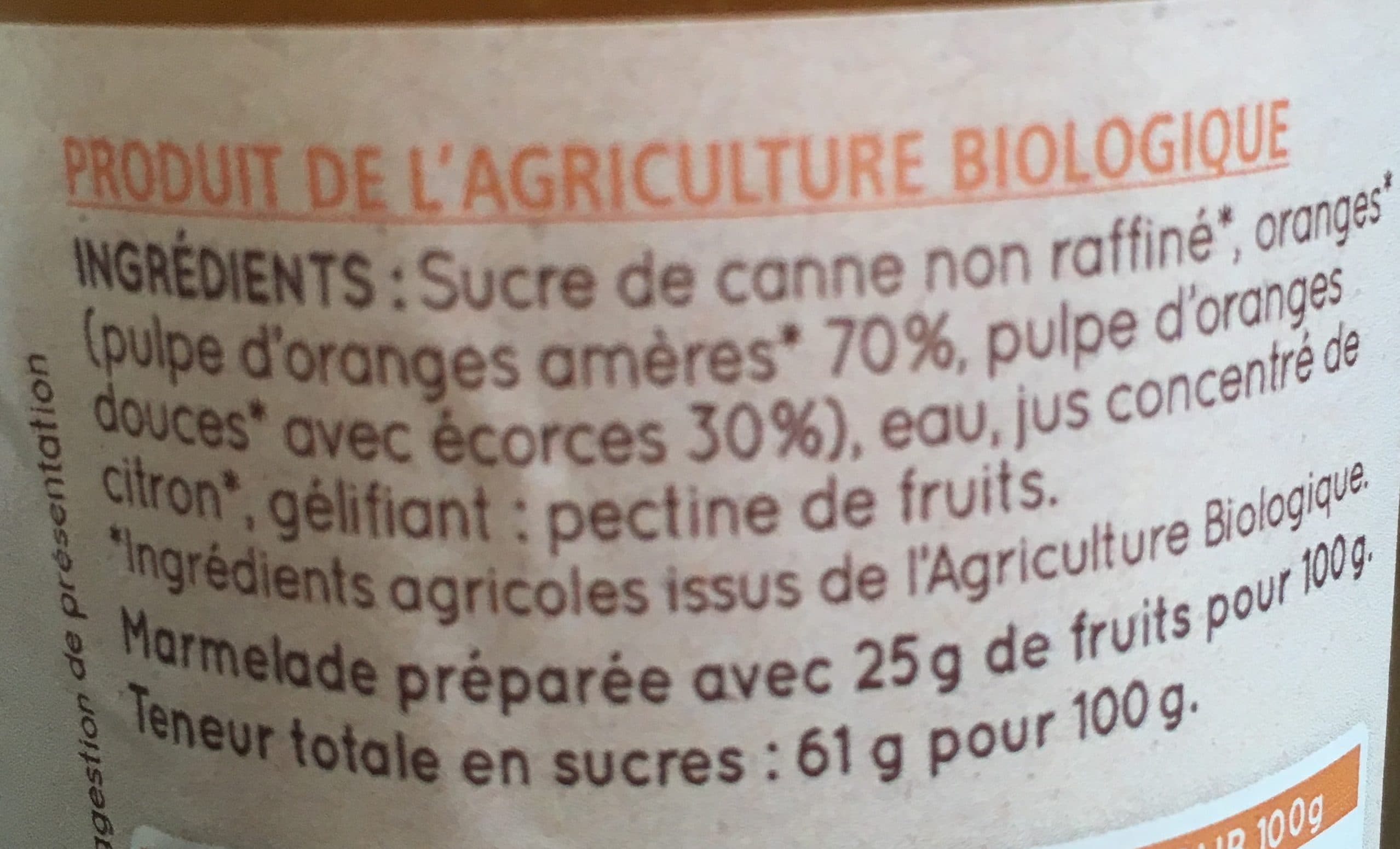 La Vie Claire Marmelade d'oranges saveur amère packshot