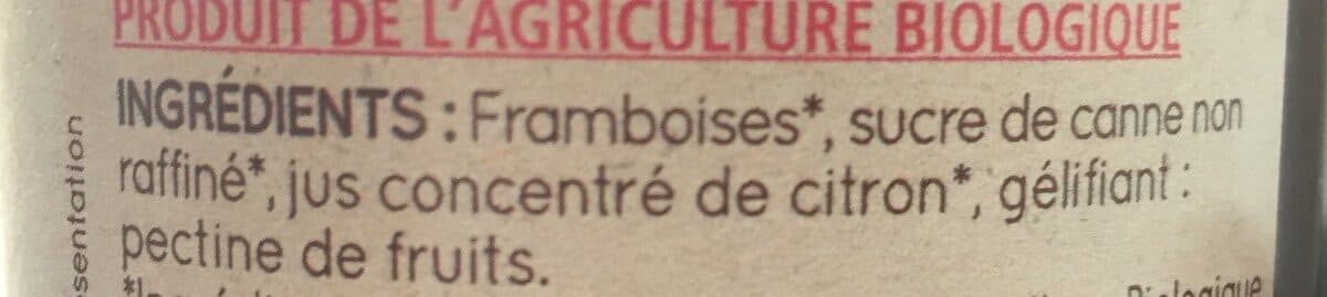 La Vie Claire Confiture Framboise Extra packshot
