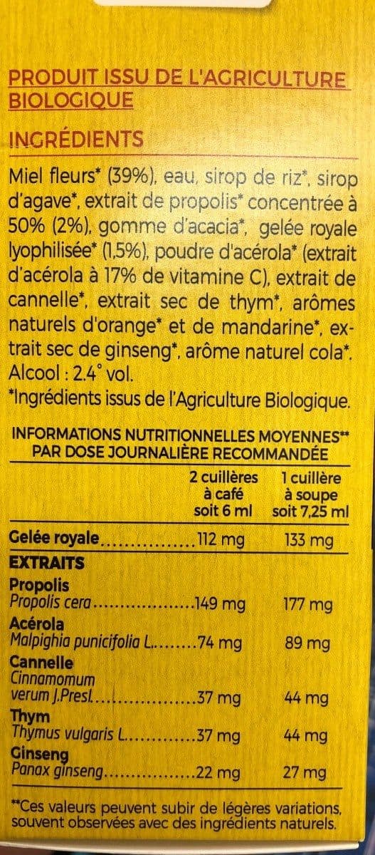 La Vie Claire Sirop packshot