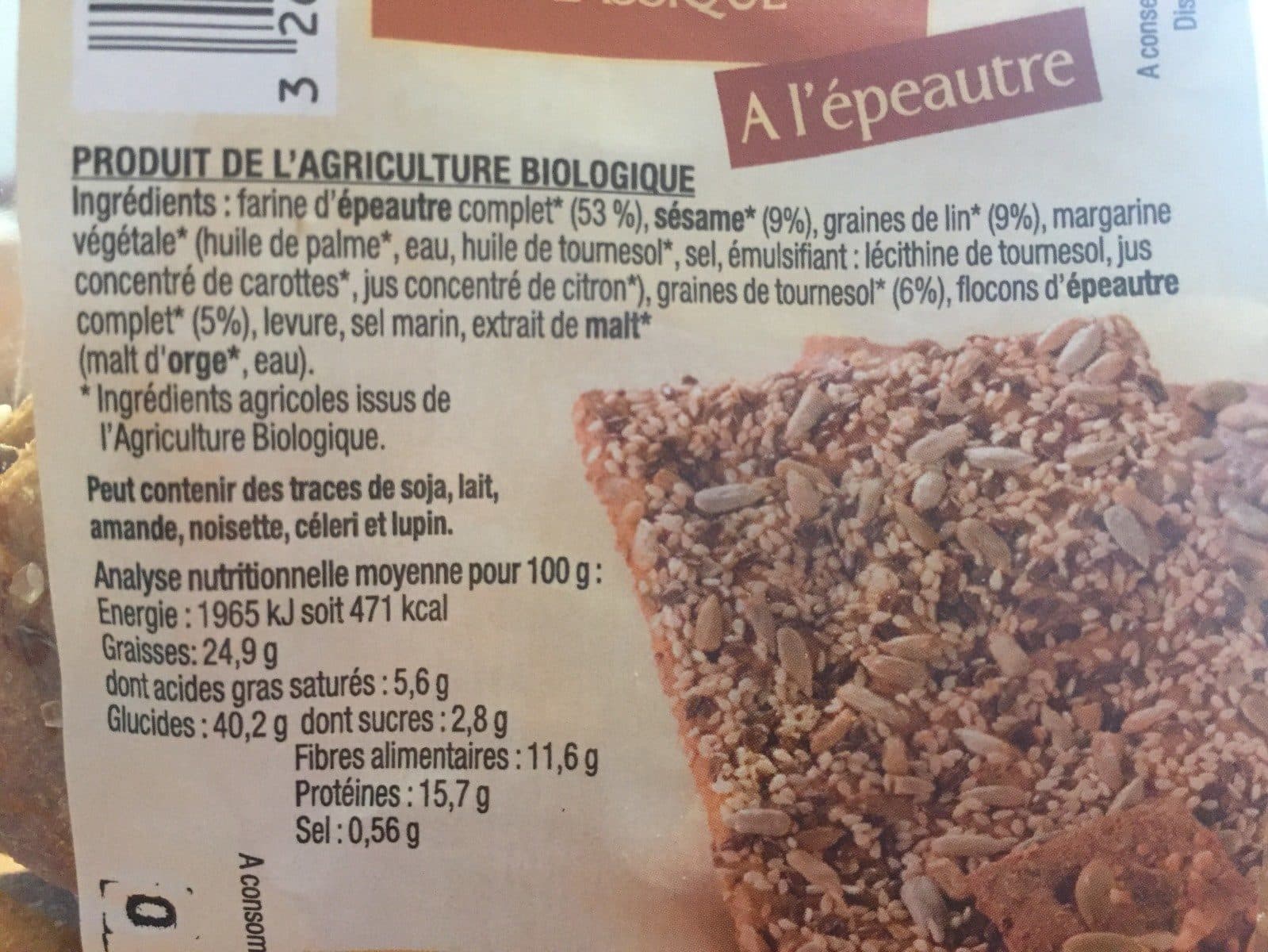 La vie claire Mini croquants - classique - à l'épeautre packshot