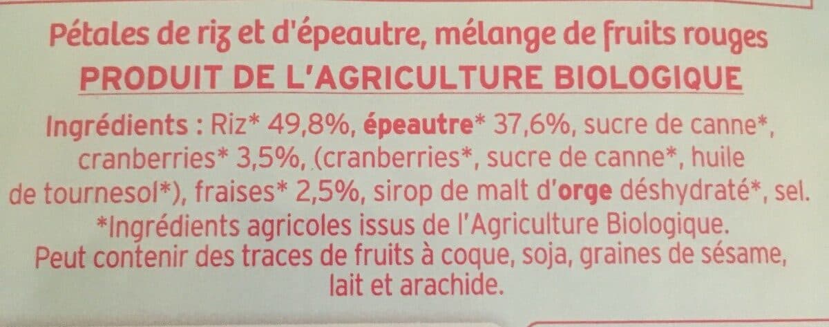 La Vie Claire Petales aux fruits rouges packshot