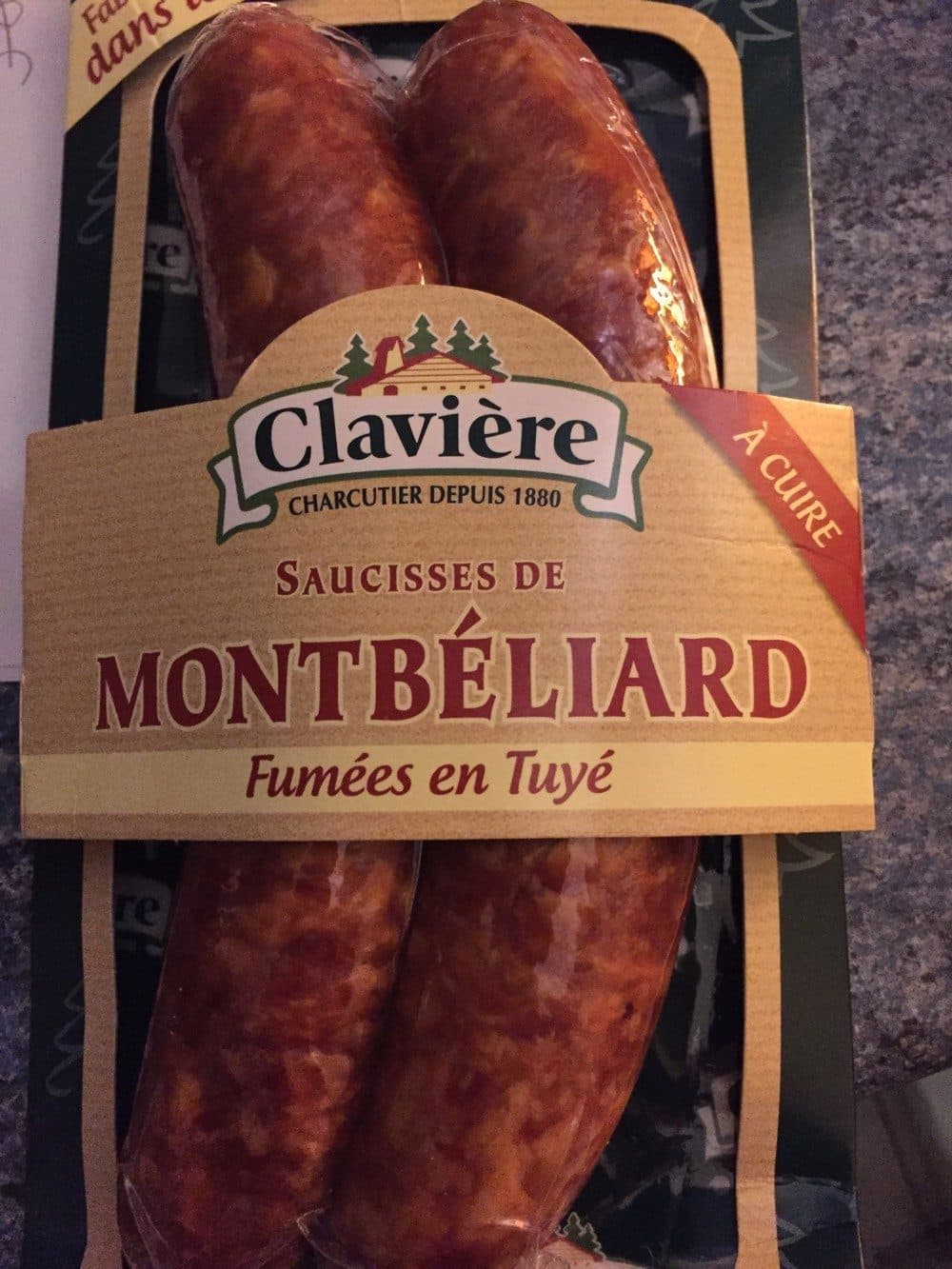 Claviere Saucisse de Montbéliard packshot