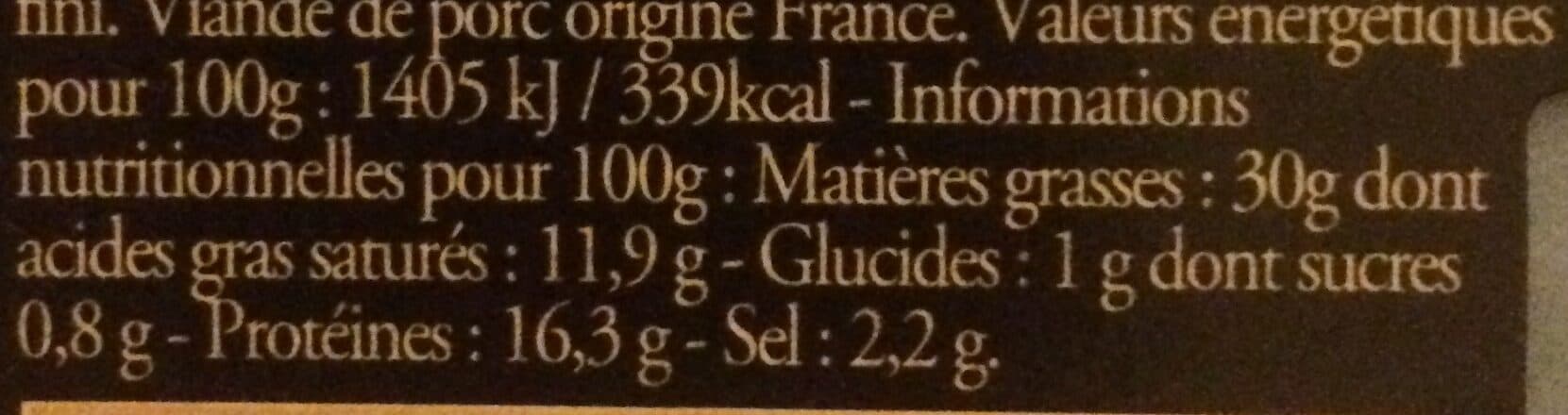 Clavière Saucisse de Morteau - crue packshot