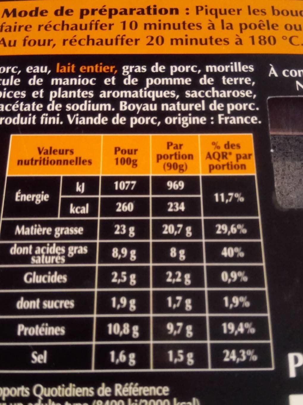 Clavière Boudins blancs aux morilles & au vin jaune packshot