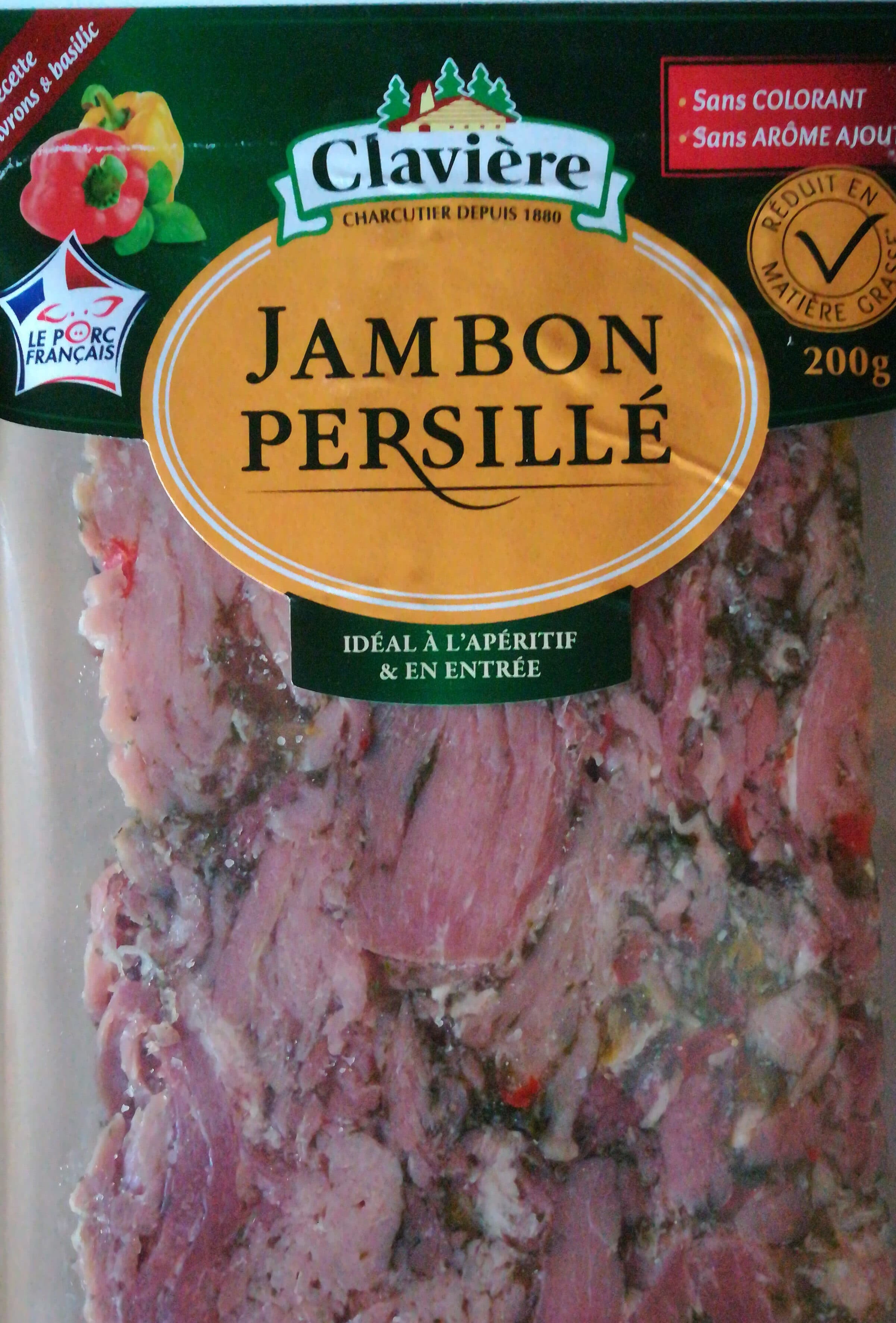 Clavière Jambon persillé aux 2 poivrons et basilic packshot